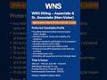 WNS Hiring in Hyderabad | Freshers & Experienced | Immediate Joiners | Non-Voice Process Jobs 2025