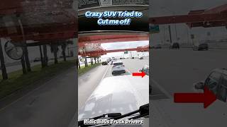 Crazy Suv Driver Tried to Cut Me Off is this Even legal 🤔 #dash-cam #viral #carhauler #truckdriver