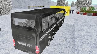 Police Coach Bus Driving Simulator - Snow Mountain drive | Android IOS Games screenshot 5