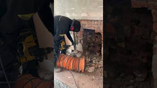 Wood burning stove + marble fireplace surround installation 🔥 🪵 🔥
