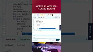 Can you solve this question 🤯 in 60 seconds? 💻 Amazon Coding Round! #Shorts #AmazonInterview #dsa
