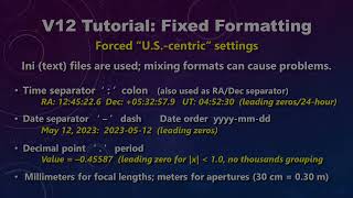 MPO v12 Canopus Tutorial: v12 FixedFormatting