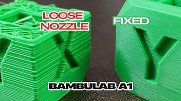 BambuLab A1 LOOSE NOZZLE // Fix Terrible Lines on Outer Walls of 3D-Print // Bad Wall Layer Quality