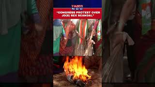 Congress Protests Against ‘Obscene Video Scandal’ Involving JDS MP Prajwal Revanna #shorts