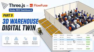 Three.js in FlowFuse Node-RED Dashboard - Part 9: 3D Warehouse Visualization