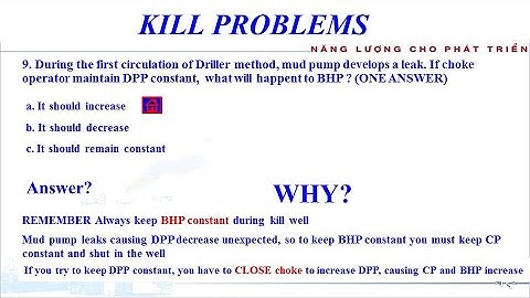 IWCF Well control exam, section 8 - Kill Problems