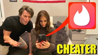 TINDER PRANK ON MY BOYFRIEND!! (he got revenge) screenshot 1