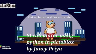 Calculating Simple Interest using python in pictoblox