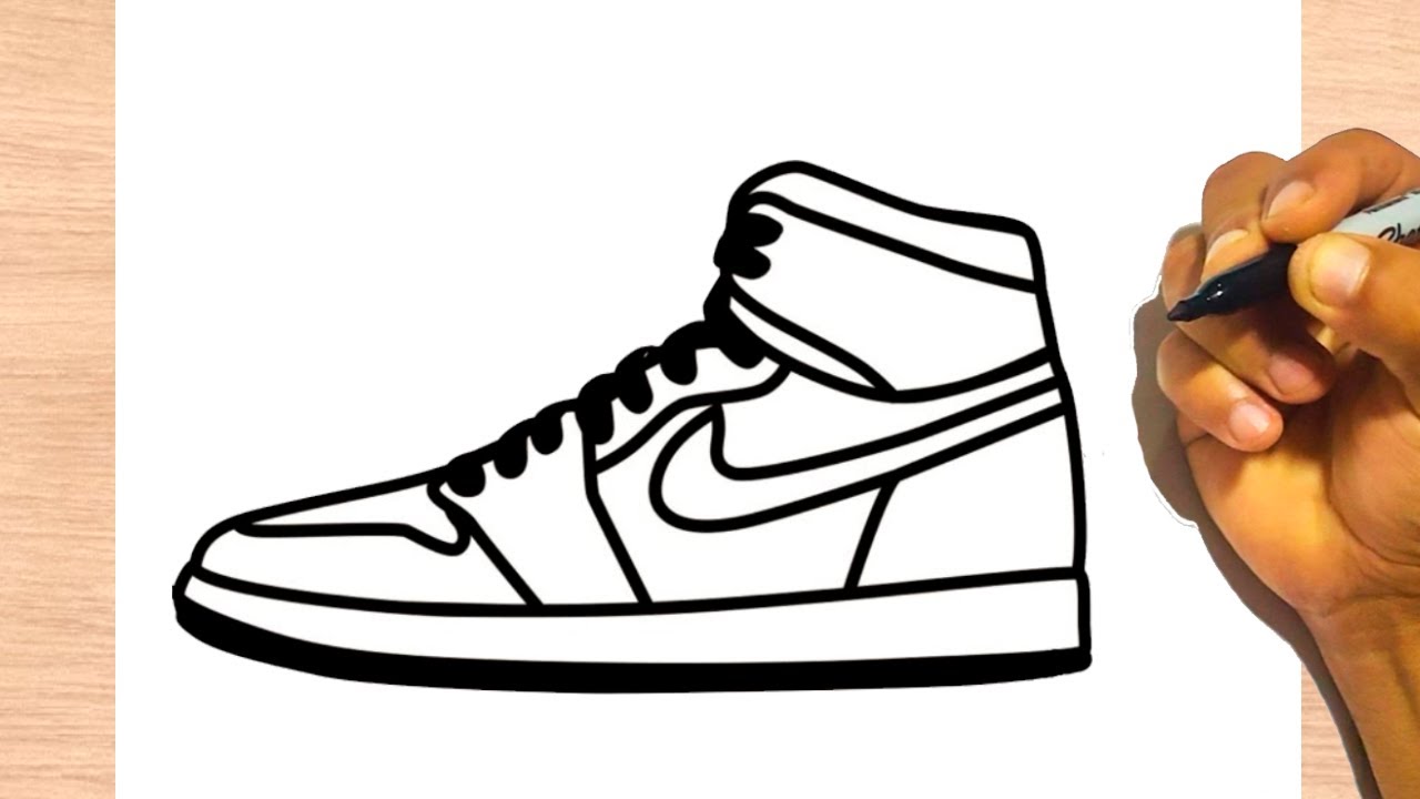 How to Draw NIKE Air Force 1 - Easy Custom SHOES for Kids #shoes #nike  #mrschuetteart 