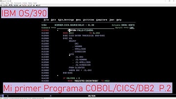 IBM OS/390: Mi Primer Programa COBOL/CICS/DB2 (Parte 2)