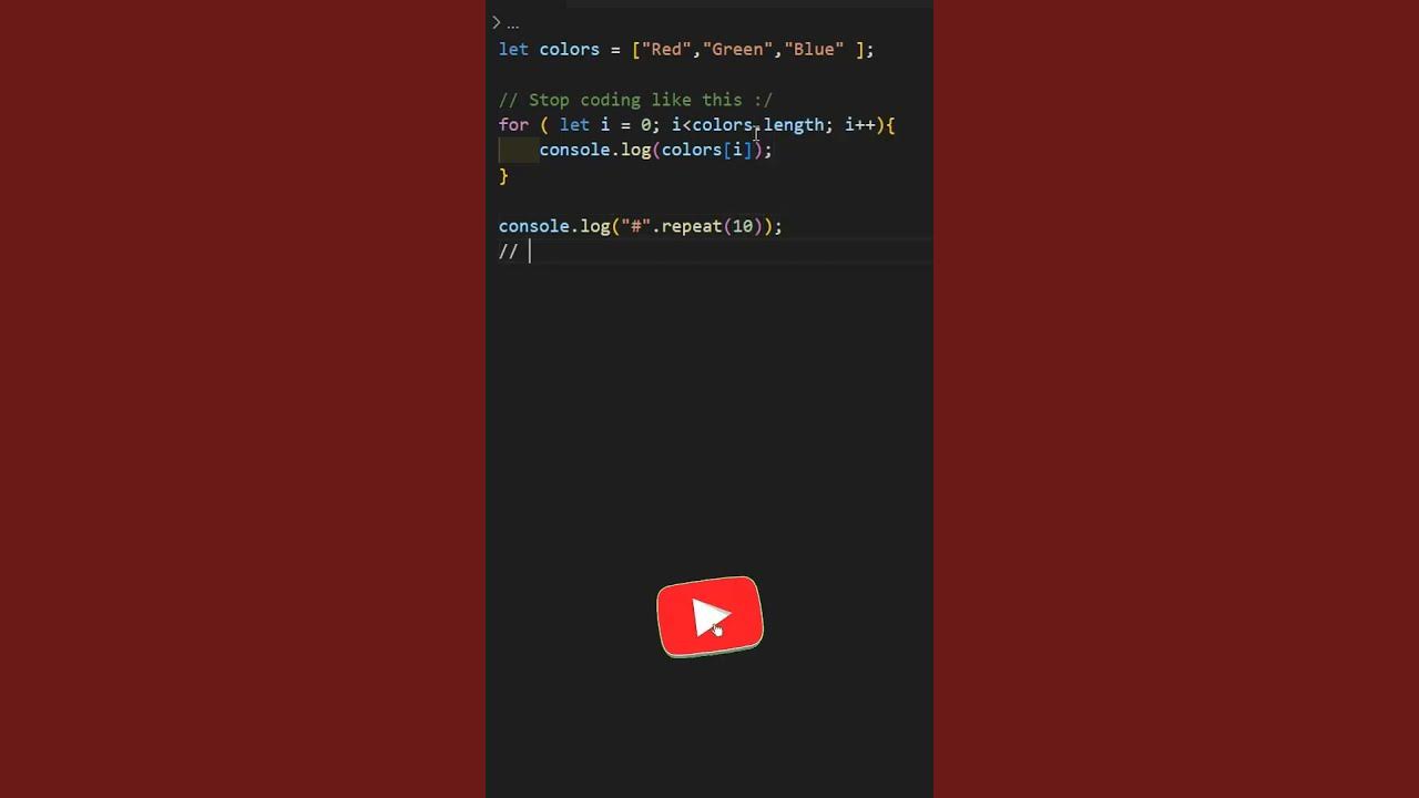 JavaScript tip: For Loops Shorthand - YouTube