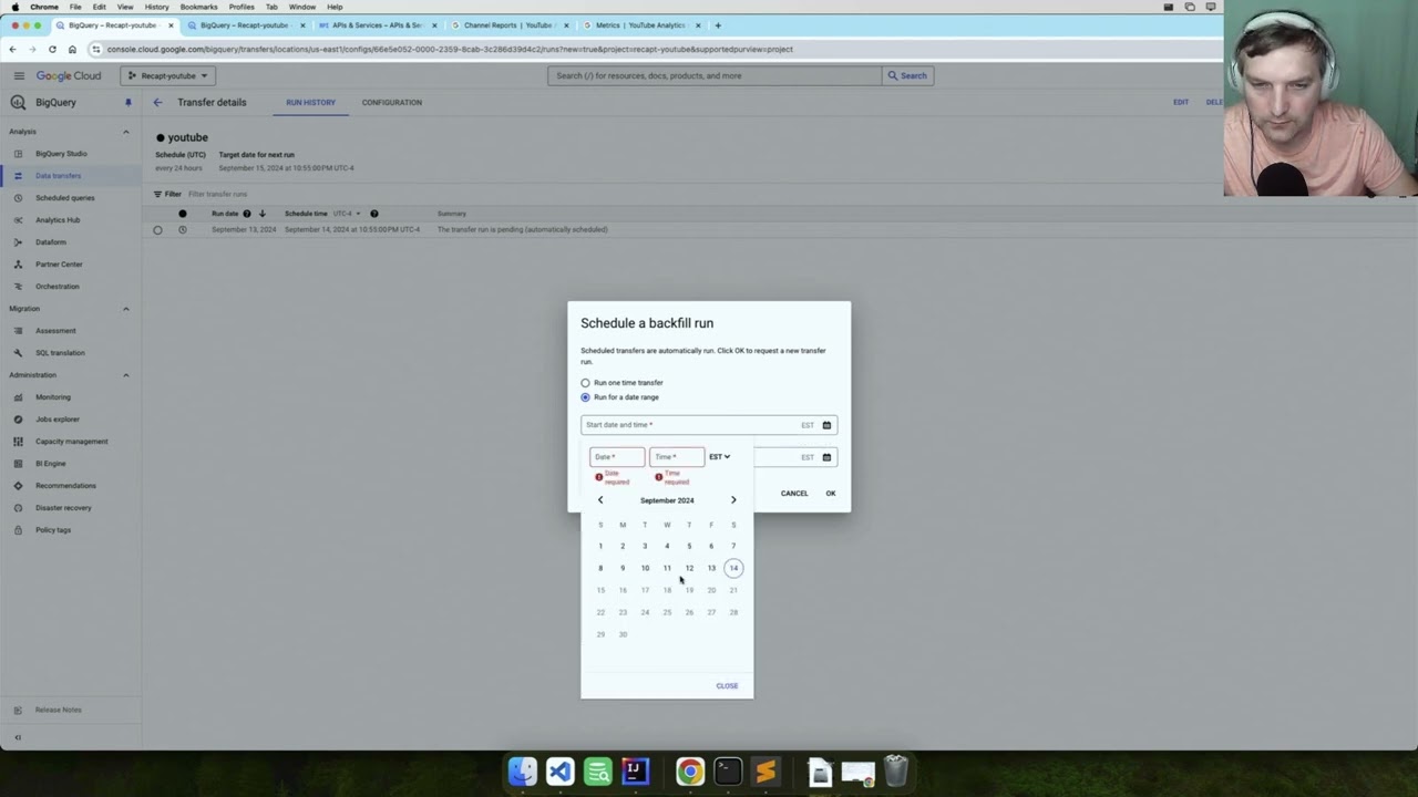 Extracting YouTube Data to Big Query