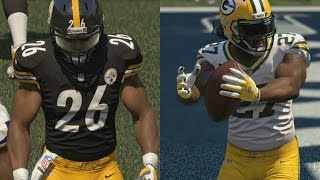 LE'VEON BELL VS EDDIE LACY!! CRAZY GOOD PLAYS!! MADDEN 16 PVP #43
