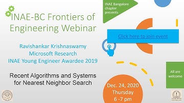 INAE BC Webinar by Dr. Ravishankar Krishnaswamy (Microsoft Research)