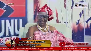 LILY M WITH NANA TSETSE AGYEMANG IV QUEEN MOTHER OF NII DJAN WE ON OBRAMU SUAHUNU SHOW