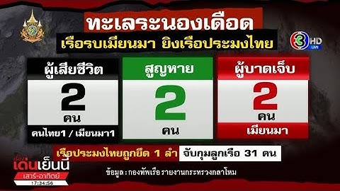 ระทึก เรือรบเมียนมายิงเรือประมงไทย ก่อนยึดเรือ พร้อม 31 ลูกเรือ ทางการเร่งตามหา-ประสานช่วยเหลือ