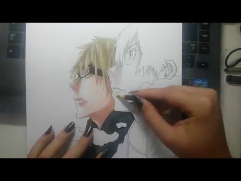 Speed-Drawing---Mashiro-and-Takagi-(Bakuman)