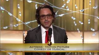 Robert Downey Jr: Golden Globe Awards 2011 speech, FULL, HQ