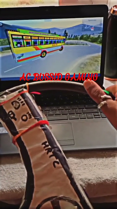 driving himachal bus by hand made stearing weel #himachal #treanding #bussid #mobilegame #bussid