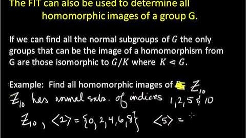 First IsomorphismTheorem