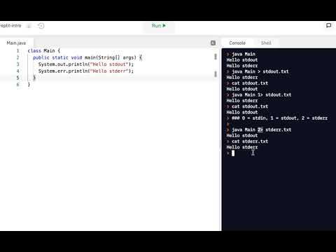Java Programming Skills Using Replit: stdin, stdout, stderr - YouTube