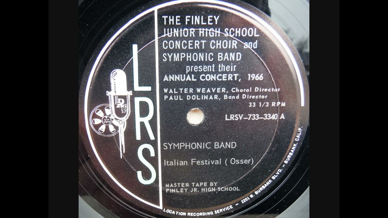 1966 Finley Junior High School Concert Choir & Symphonic Band YouTube