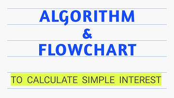 Write an Algorithm to calculate Simple Interest |Algorithm| Flowchart|