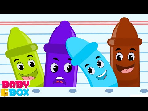 Ten In The Bed Crayons, Preschool Nursery Rhyme for Kids