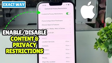 iPhone 13/13 Pro: How to Enable/Disable Content & Privacy Restrictions