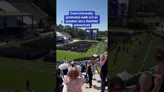 Duke University graduates walk out of ceremony ahead of Jerry Seinfeld’s commencement speech