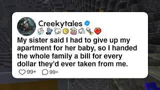 [Full video] My sister said I had to give up my apartment for her baby so I handed the