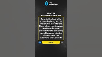 What is Tokenization in AI? #theinfodrop #AI #tokenization #shorts #asmr