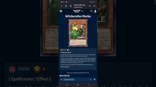 شرح بطاقات ocg وحش(witchcrafter Marka)