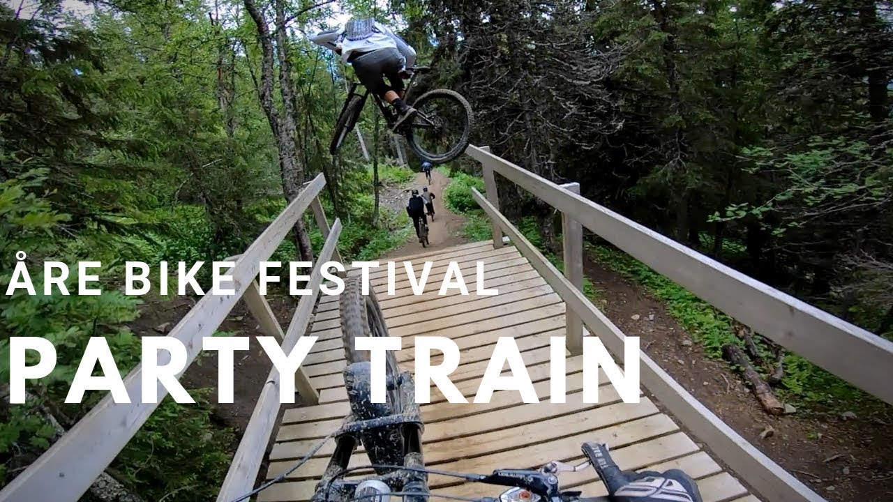 Party Train Behind Martin Södeströem on Swedish's Most Famous Jump Trail | Åre Bike Festival