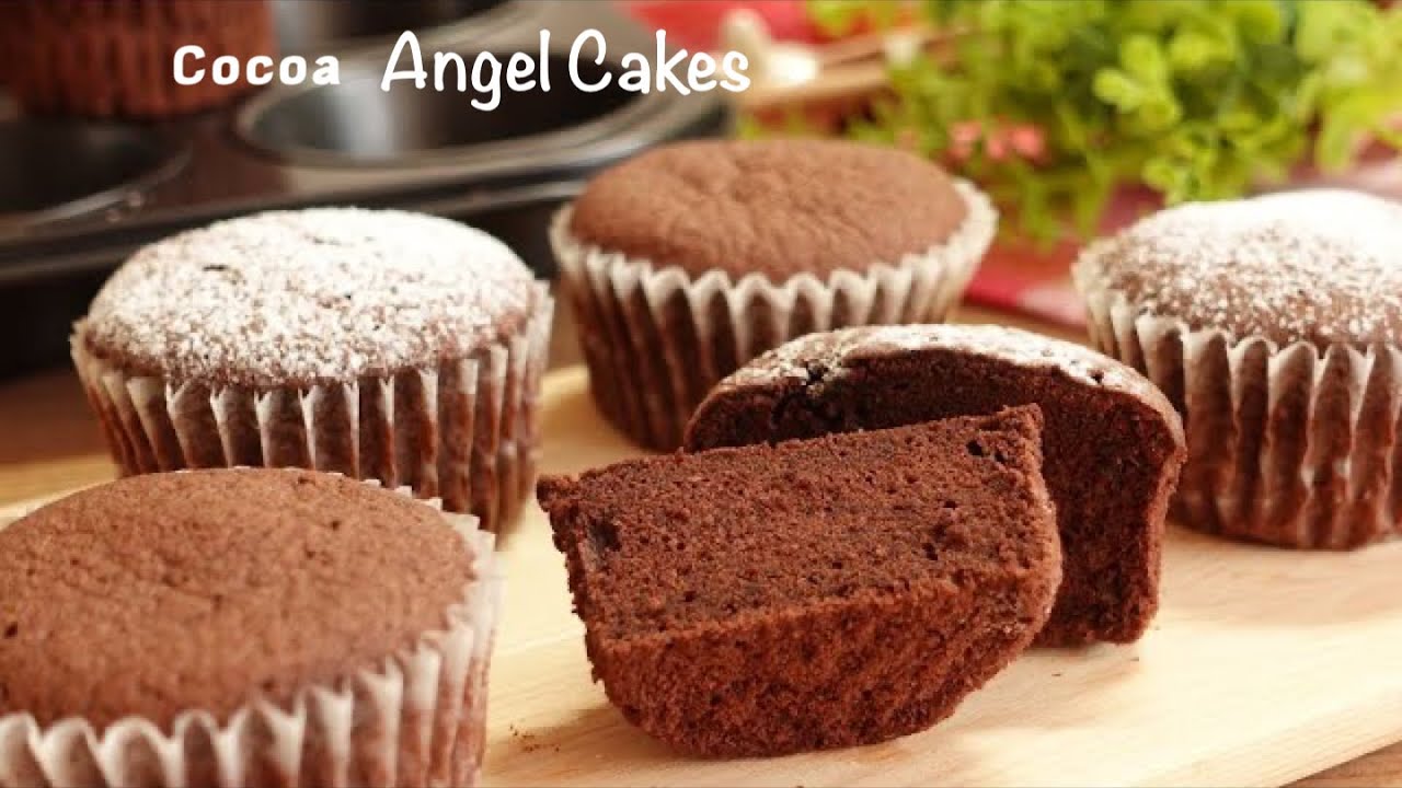 Soft Fluffy Cocoa Angel Cakes Angel Cakes Recipe using leftover White