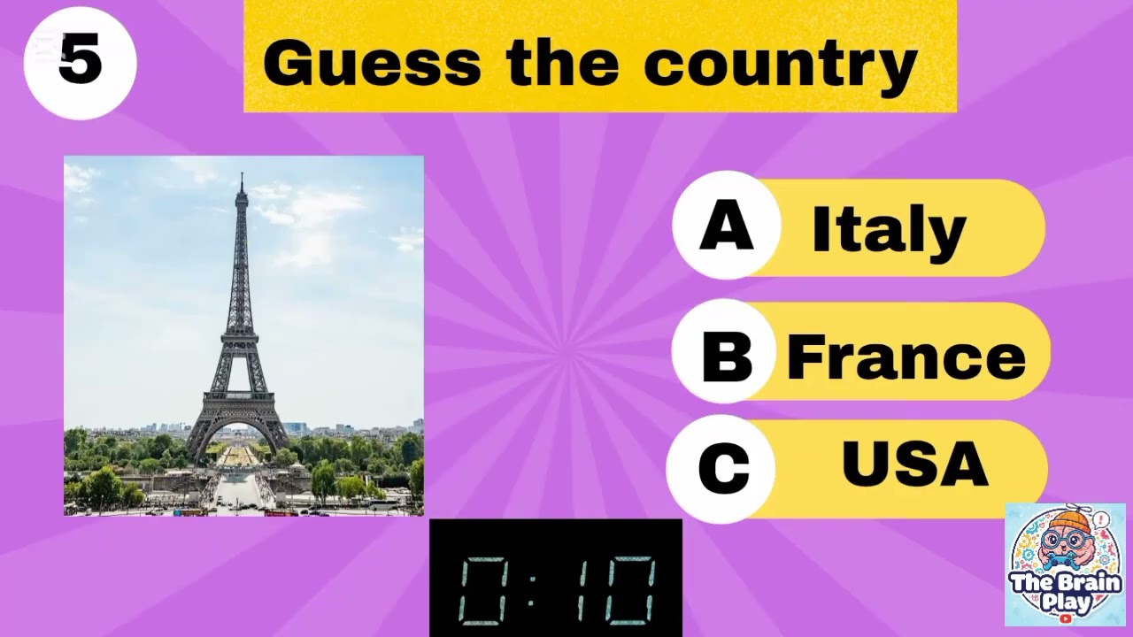 Guess the country by its famous landmarks -The Brain Play- 