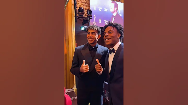 ishowspeed arrives at the Ballon d'Or and meets Lamine Yamal. #shorts