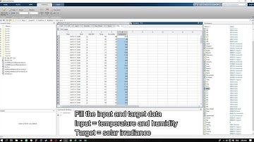Prediction Solar Irradiance with Matlab ANN Toolbox