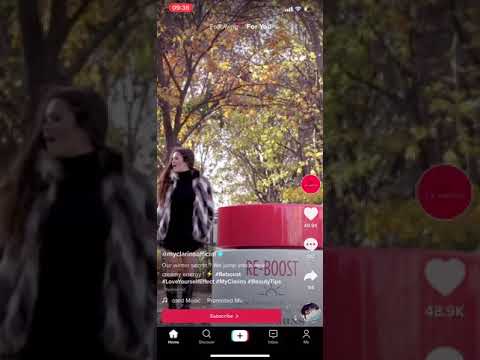 Tik Tok In-Feed Video Ad Example - Clarins