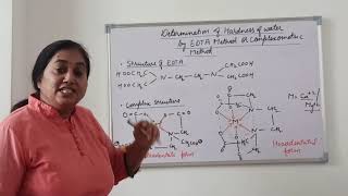 Structure of EDTA  | Structure of EBT | Determination of Hardness of water by EDTA Part-1