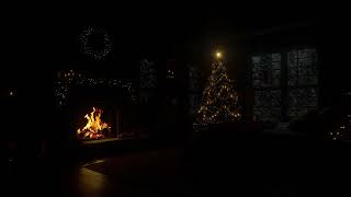 No Ads |Cozy Christmas Cabin Night❄️Gentle Snowfall & Fireplace Warmth for Deep Sleep& Stress Relief