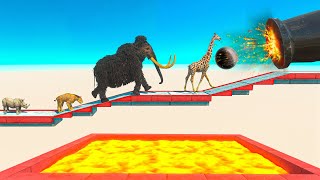Deadly Ladder Who Can Dodge Giant Cannon? ► Animal Revolt Battle Simulator