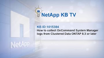 How to collect OnCommand System Manager logs from Clustered Data ONTAP 8.3 or later