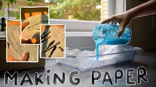 i made my own handmade paper! (without a deckle or other fancy materials)