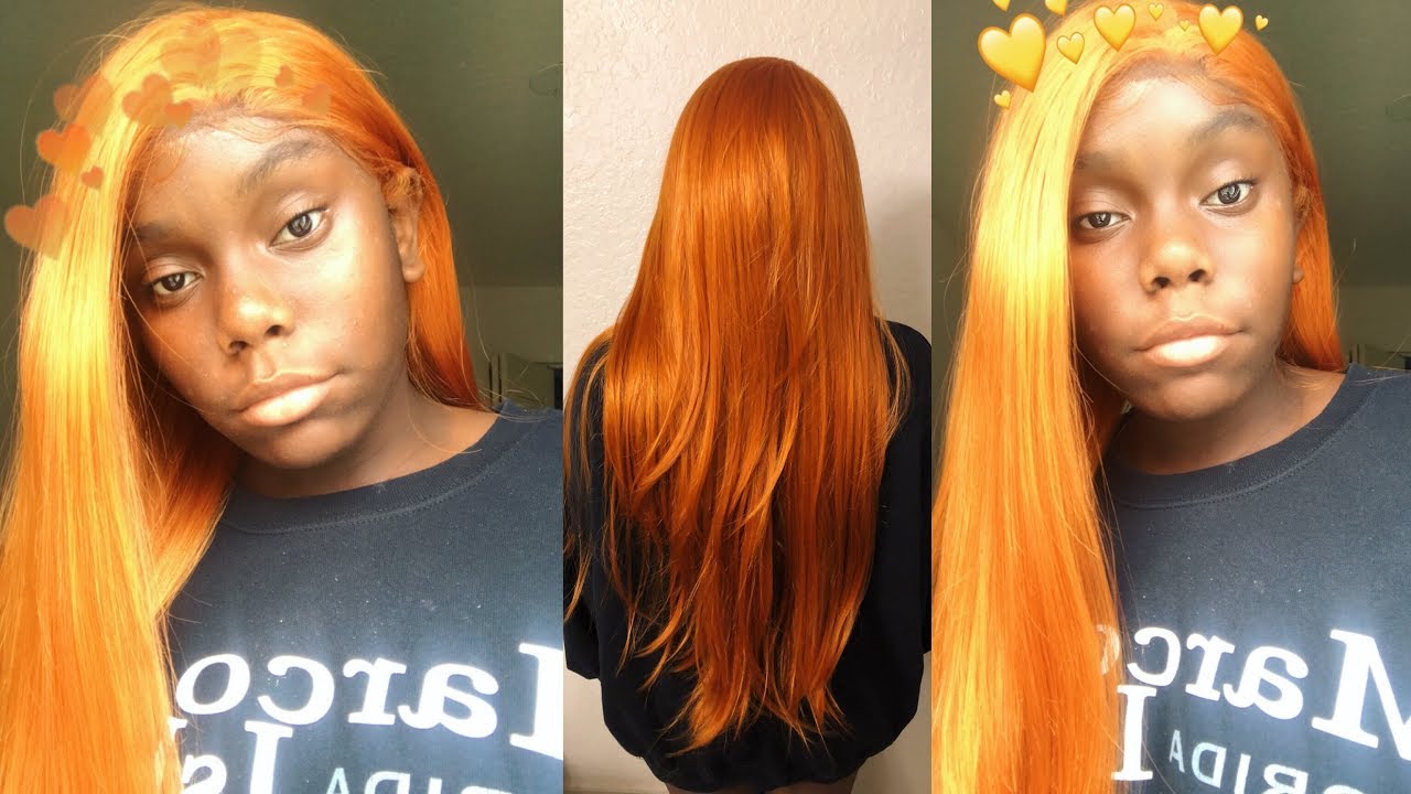 GINGER ORANGE Lace Front Wig TUTORIAL | SAPPEHIRE WIGS - YouTube