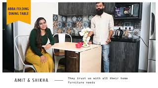 Abba 6 Seater Folding Dining Table With Wheels Best Rated And High Selling By Studio Kook