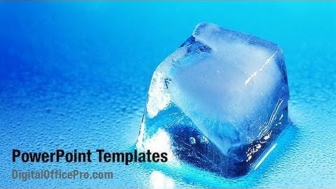 Frozen Ice Cube PowerPoint Template Backgrounds - DigitalOfficePro #01581W