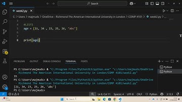 Python: Data Types | List | How to INPUT variables | IF-ELIF-ELSE