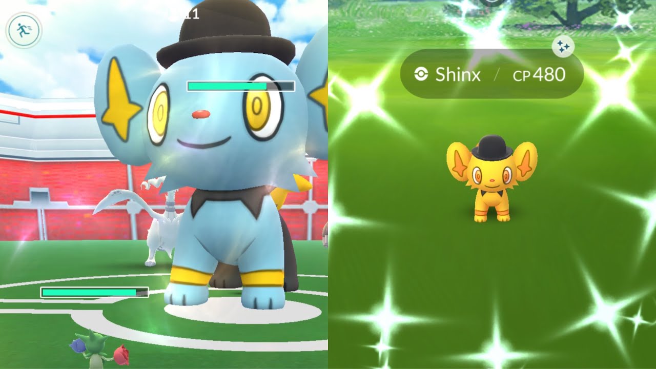 Catching Shiny Top Hat Shinx In Pokemon Go Youtube - shiny black top hat roblox