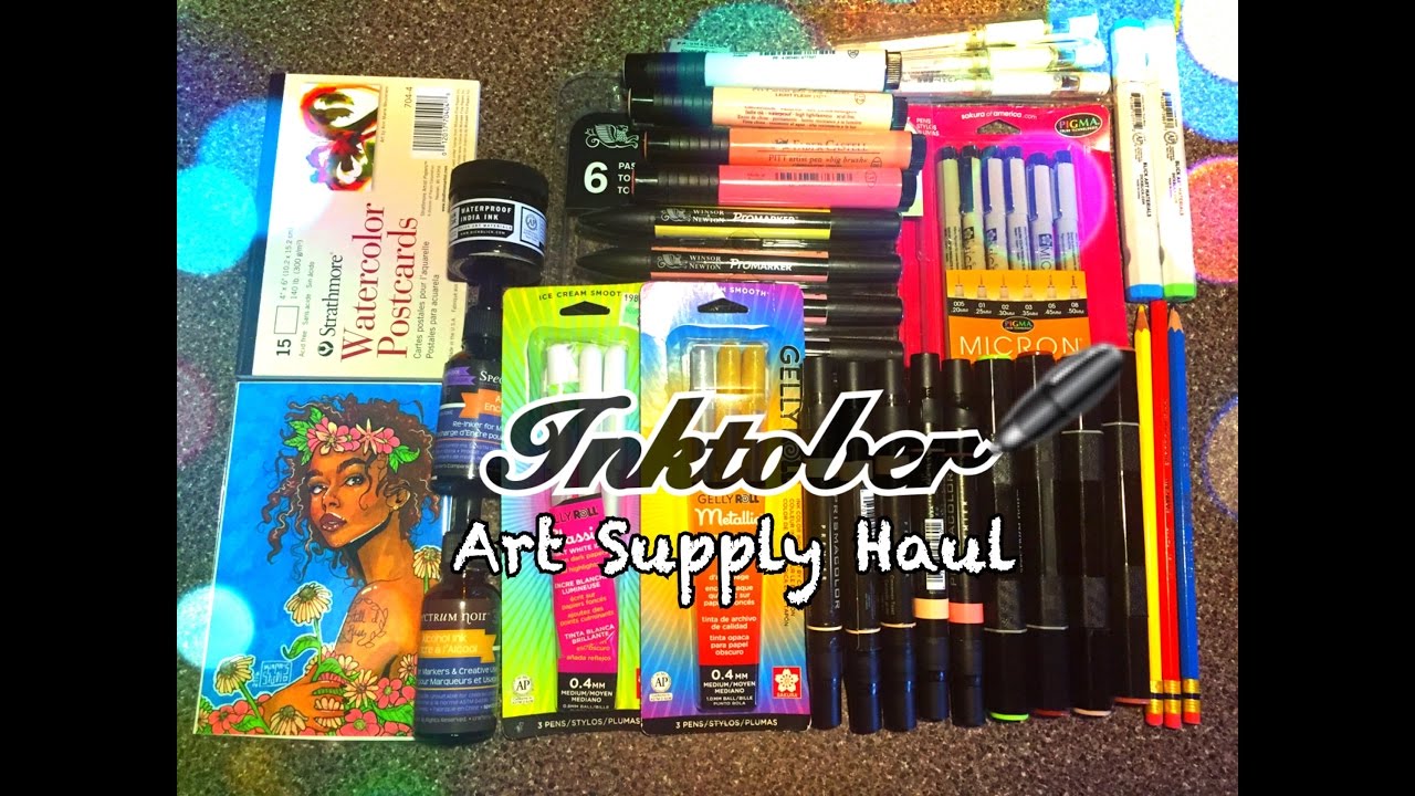 Inktober Art Supply Haul speedpaint fnaf